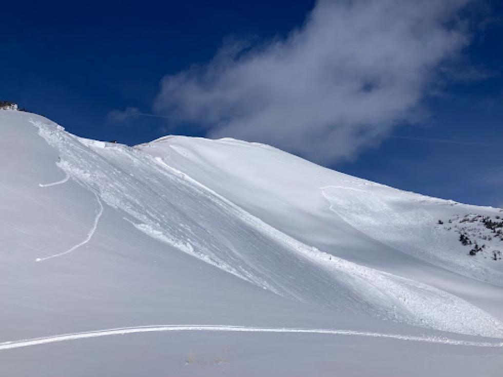 Remotely triggered avalanche near CB