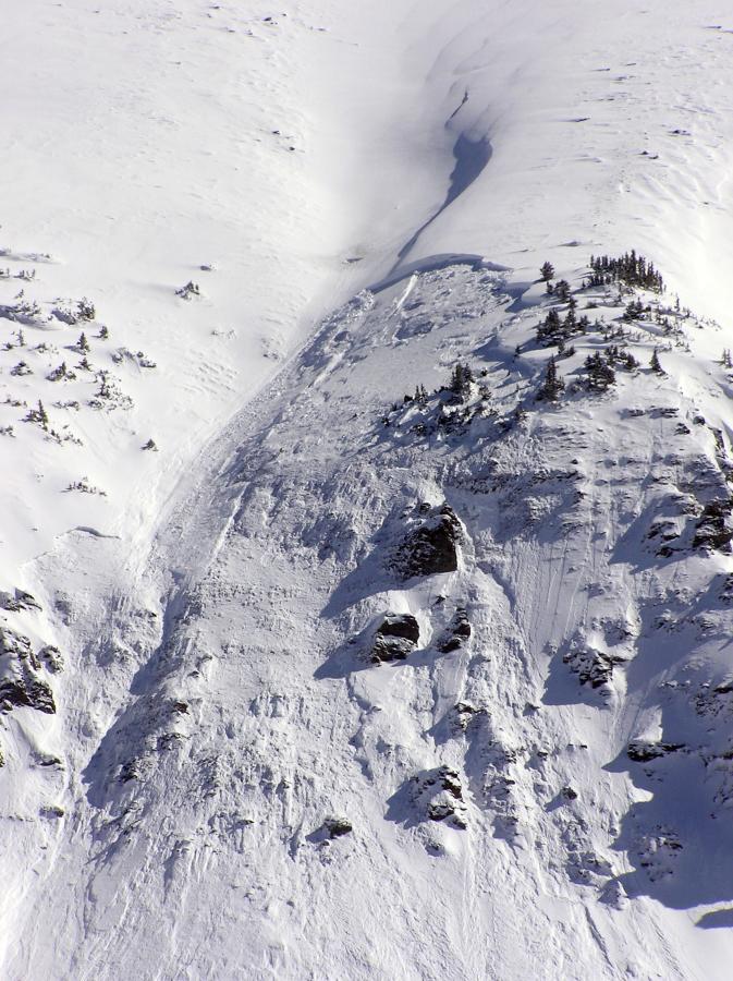 Wind slab avalanche